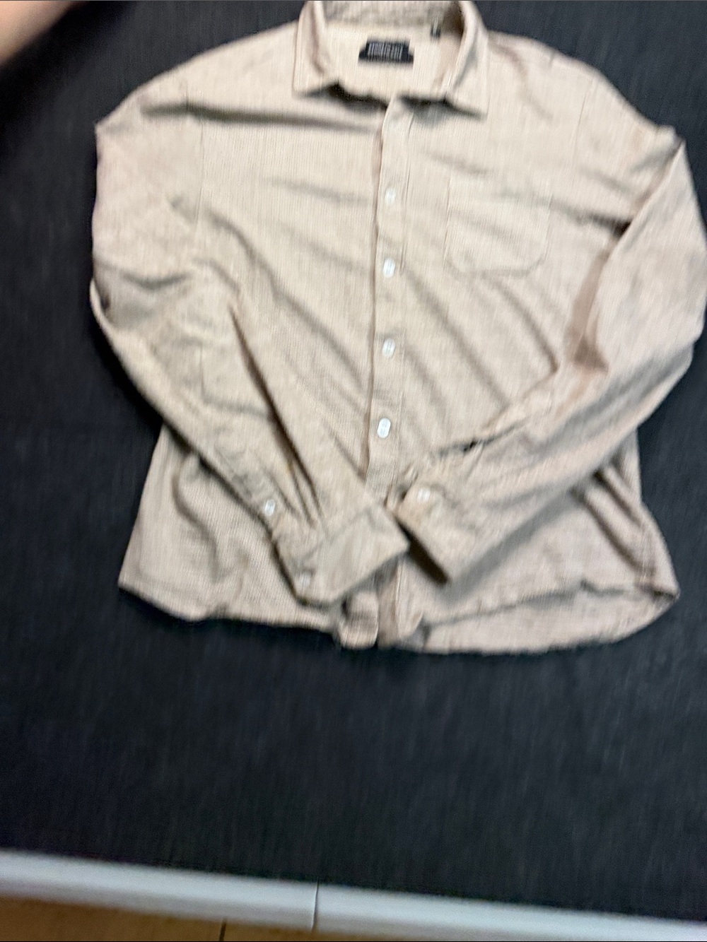 Kenneth Cole Men's Light Beige Button-Down Shirt